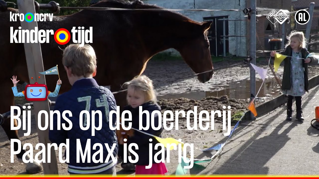 Paard Max is jarig | Bij ons op de boerderij 🐴🐱🐶  | Kindertijd KRO-NCRV