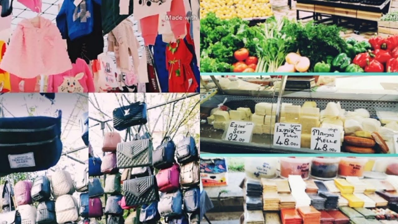 السوق الشعبي في تركيا - المنتجات والأسعار من بازار الأربعاء #كوجايلي #تركيا