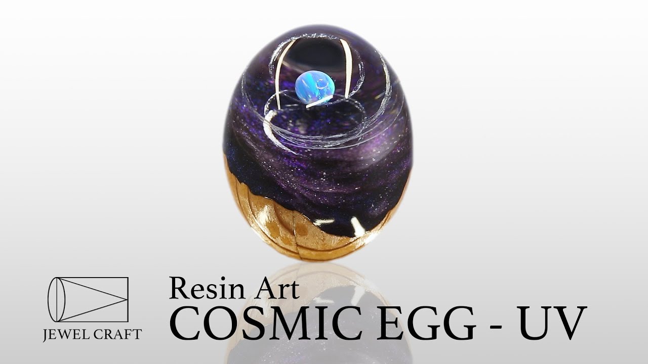 Making Resin Art COSMIC EGG from UV Resin