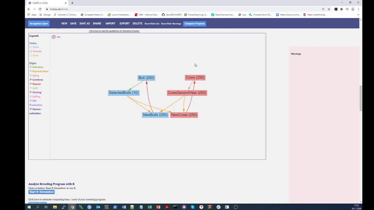 Modular Breeding Program Simulator #4 Web-interface - Compare Projects