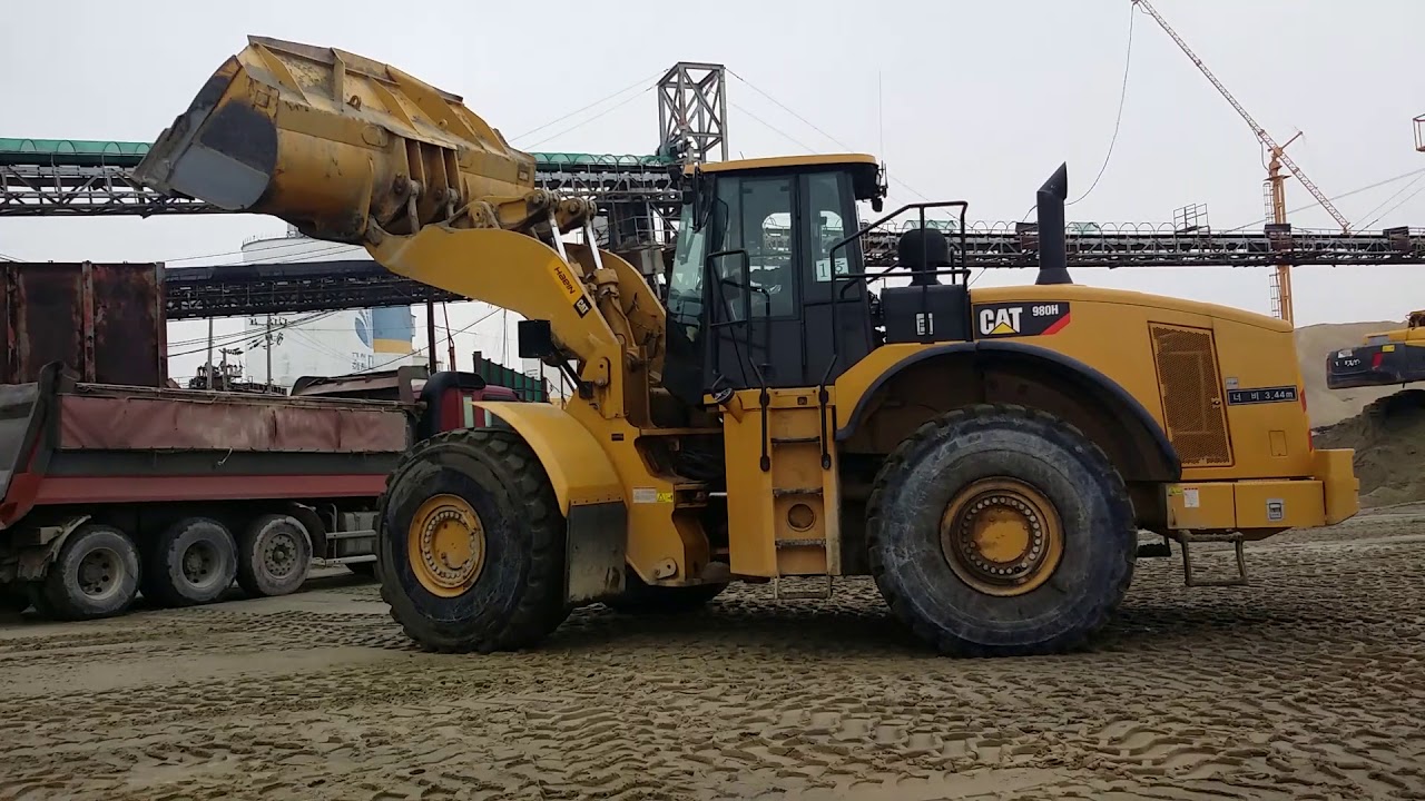 CAT980H 덤프,압사바리 모래상차