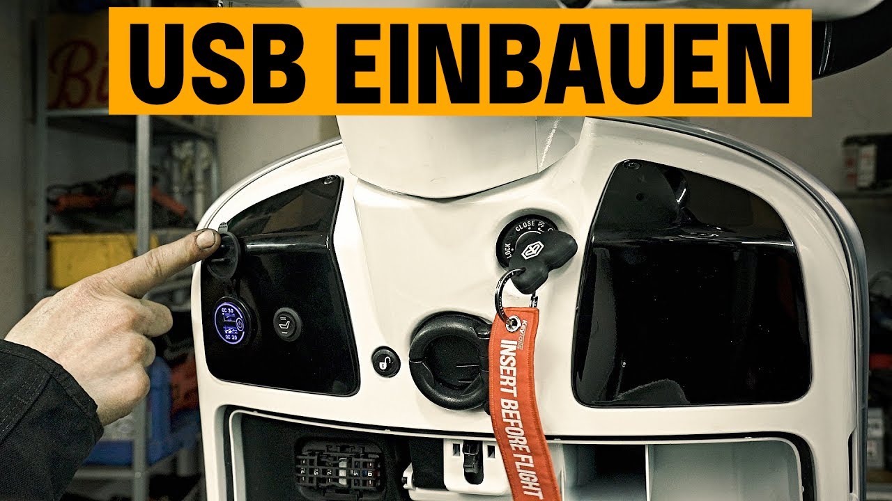 Vespa Gts 300 Sitzbankheizung und USB Buchse Montage - Teil 15