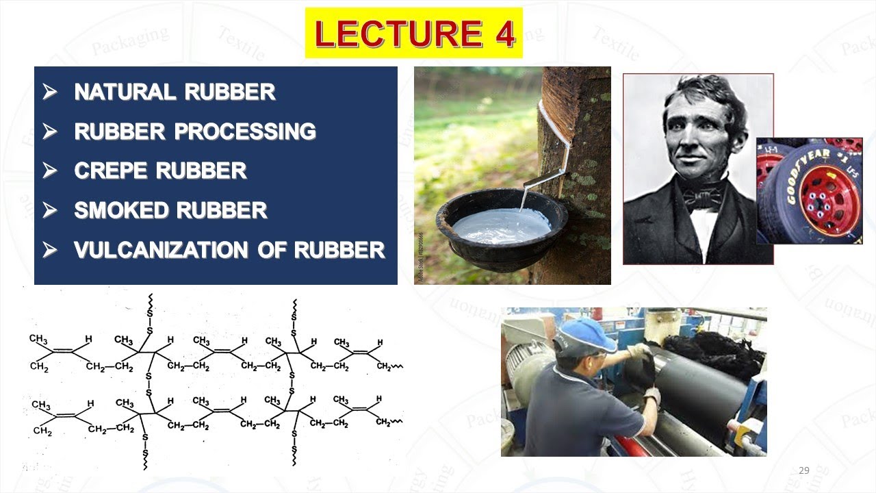 LECTURE 4: VULCANIZATION OF RUBBER | NATURAL RUBBER | PROCESSING OF RUBBER