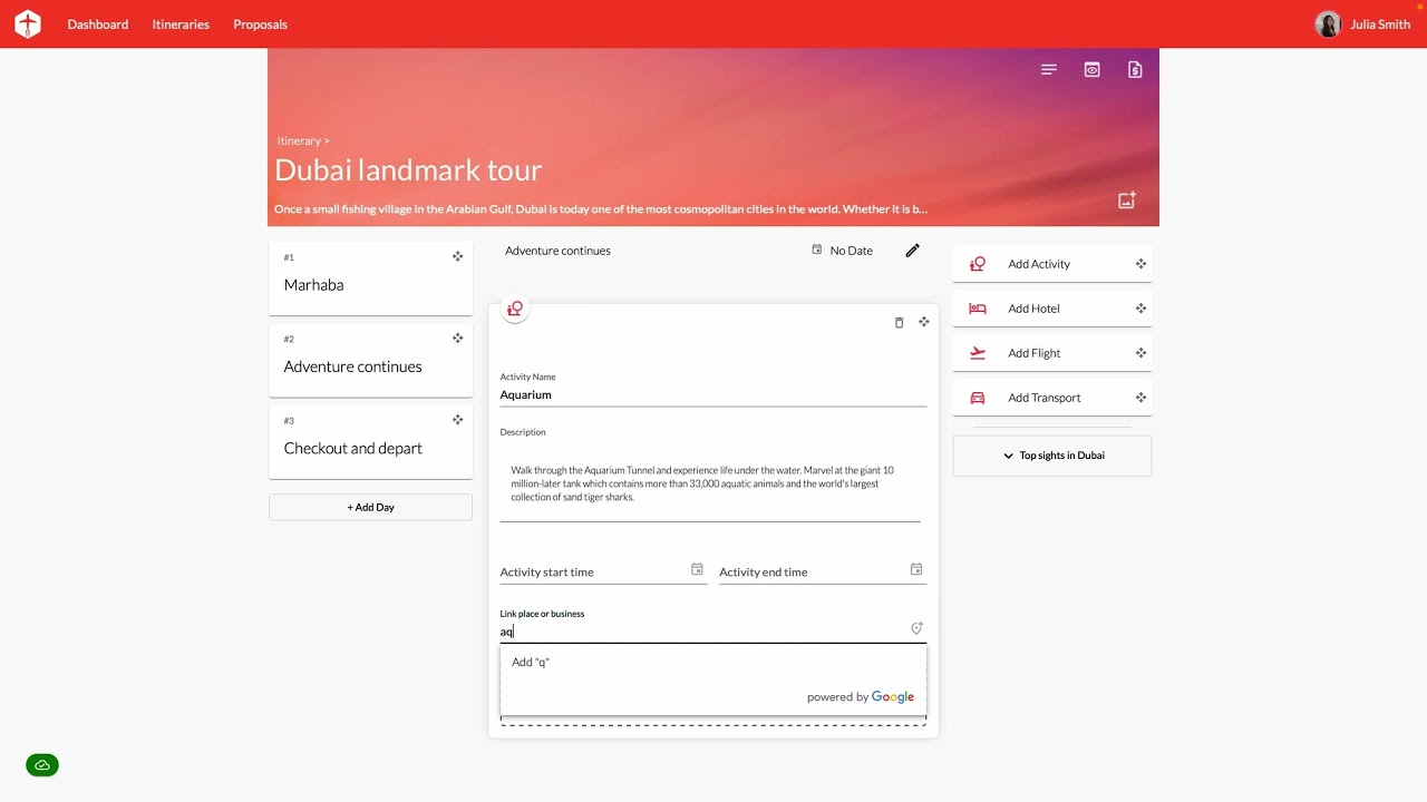 Tripzoa itinerary builder tutorial