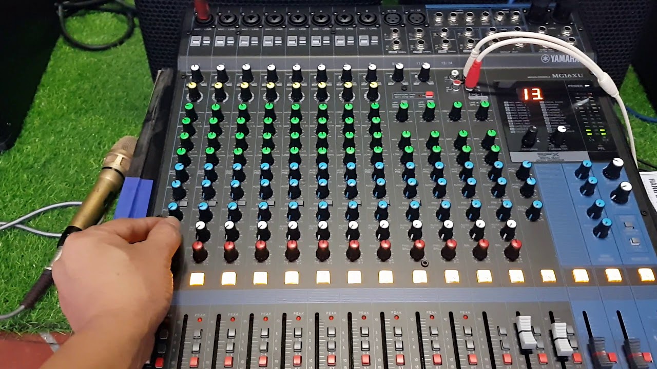 Test bàn Mixer MG16-XU loại 1 china cho bác khách ở Bến Tre chơi sự kiện. Lh Tuấn Nam 0982664288