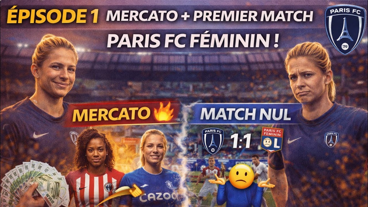 ÉPISODE 1 – Mercato + Premier match avec le Paris FC Féminin ! 🤍💙 | FC26