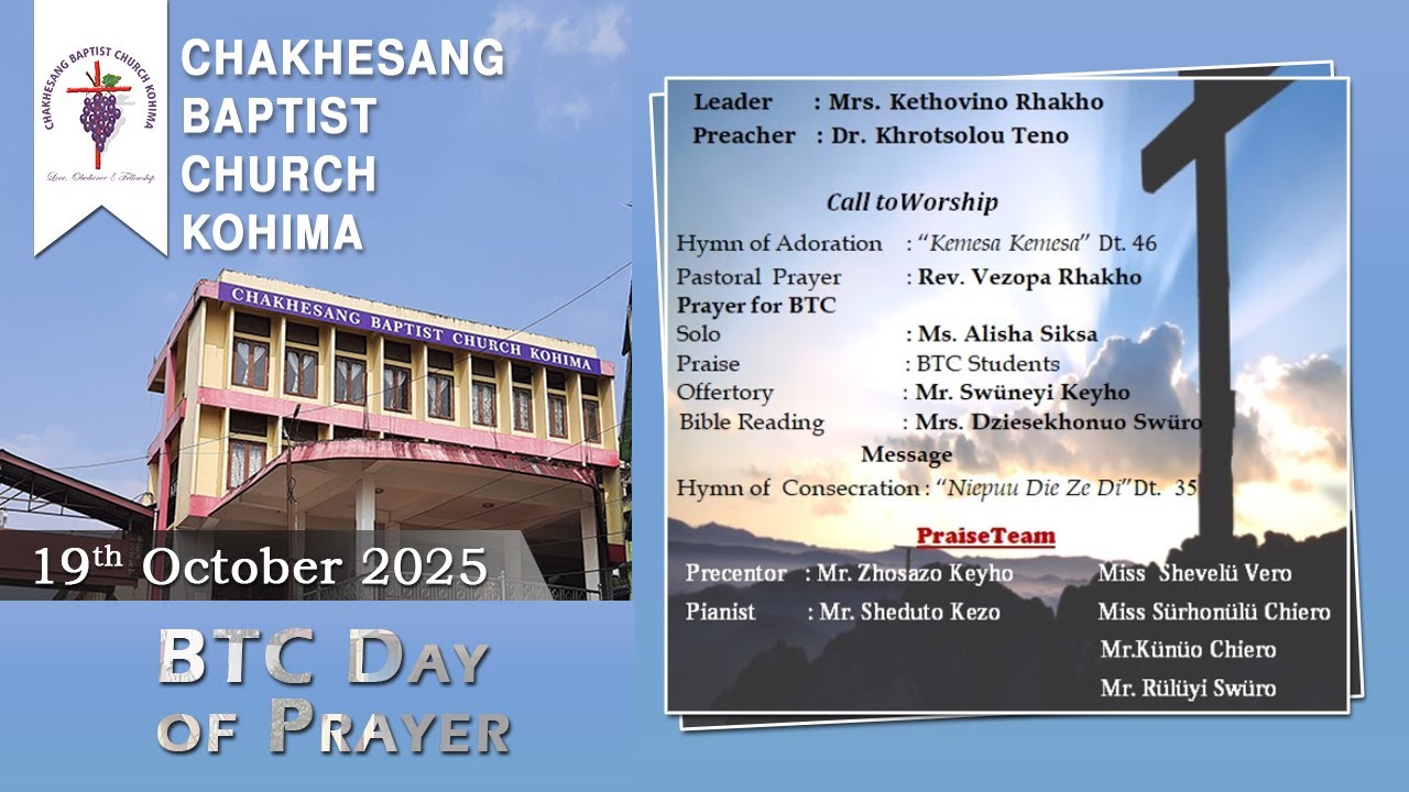 BTC Day of Prayer |  October 19, 2025