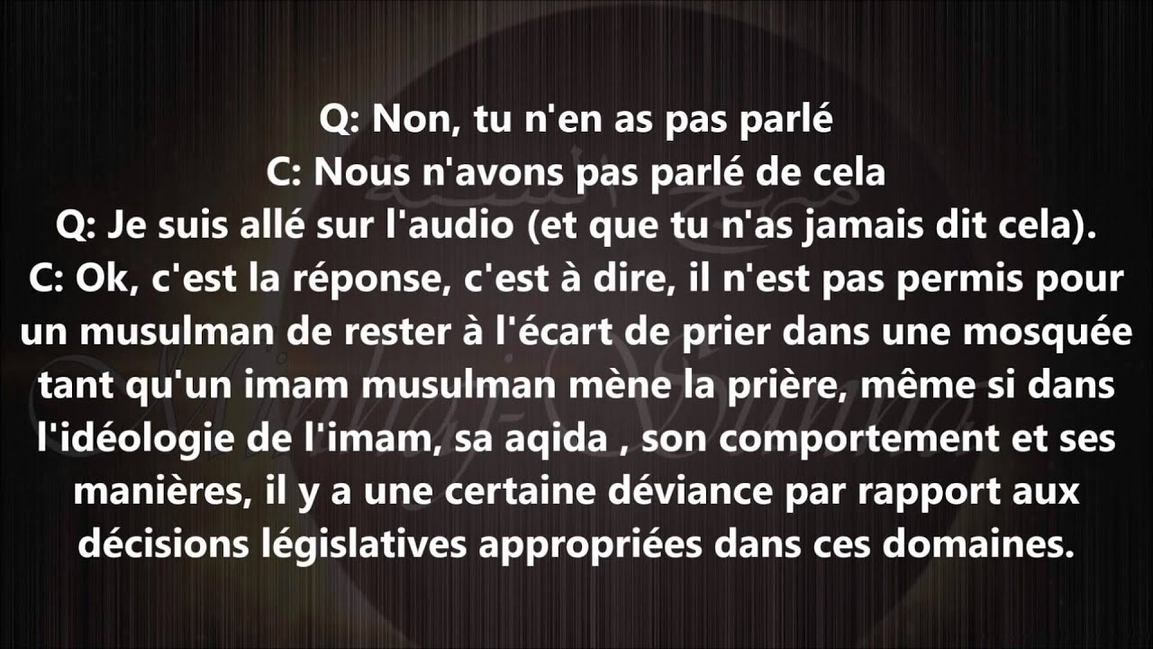 boycotter les mosquées d'innovateur - cheikh al Albani