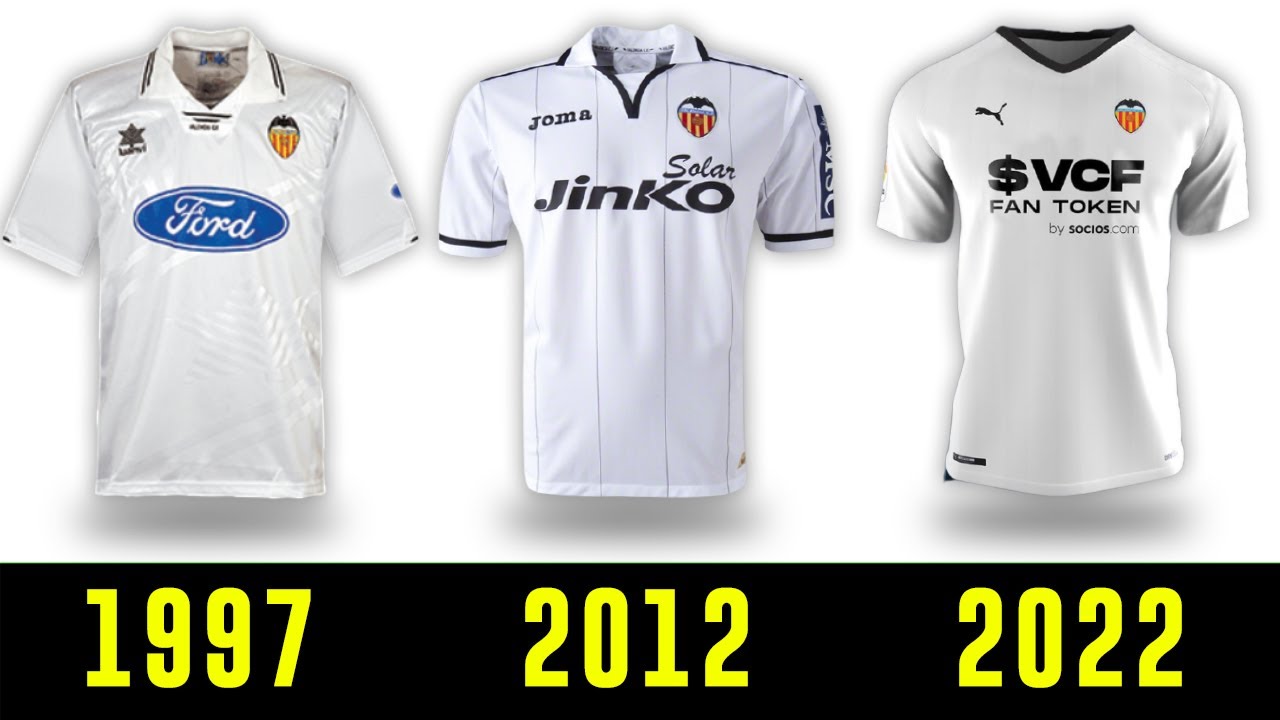 The Evolution of Valencia Jersey 1978 - 2022 | Valencia Kits History