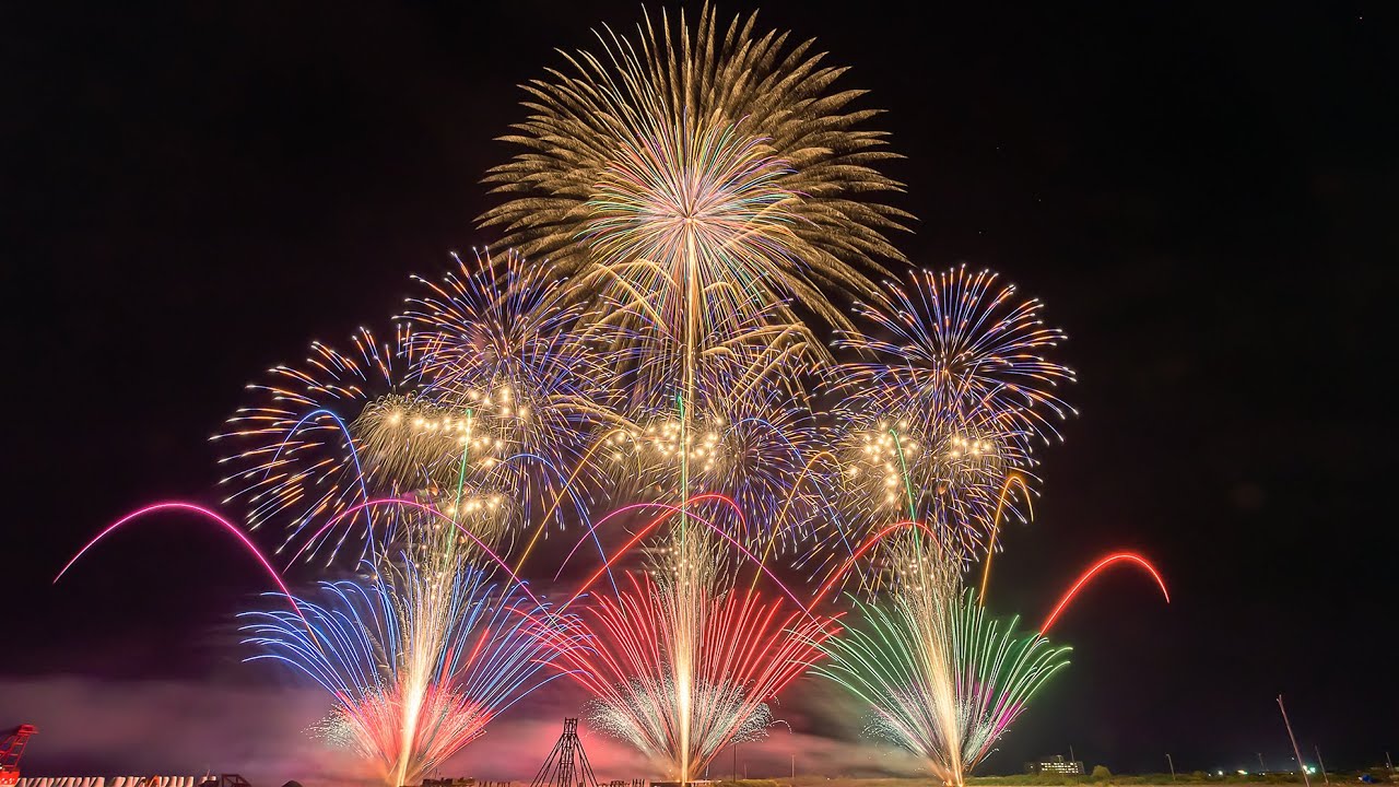 能代港で2020年 能代の花火サプライズ開催！Noshiro Port Surprise Fireworks - Japan 4K
