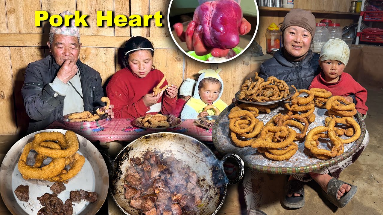 Pork liver and heart fry recipe माघे सङ्ग्रान्ती को लागी तयारी  Sel Roti Recipe making & Eating