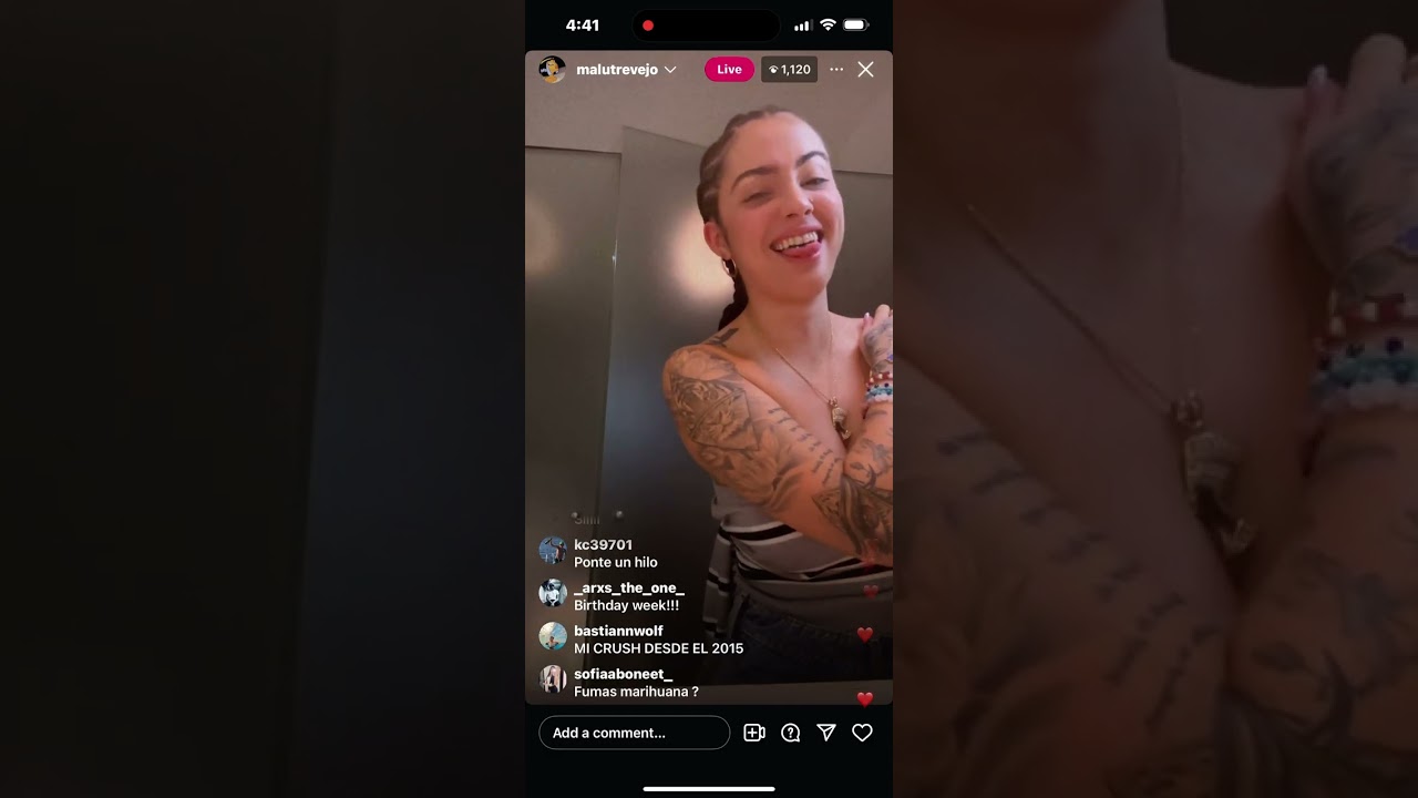Malu Trevejo TikTok Live (10/12/25)