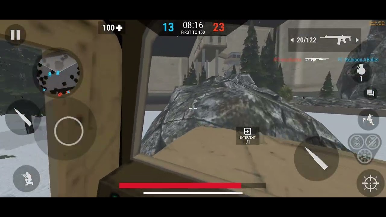 Bullet force humvee driving around a custom map