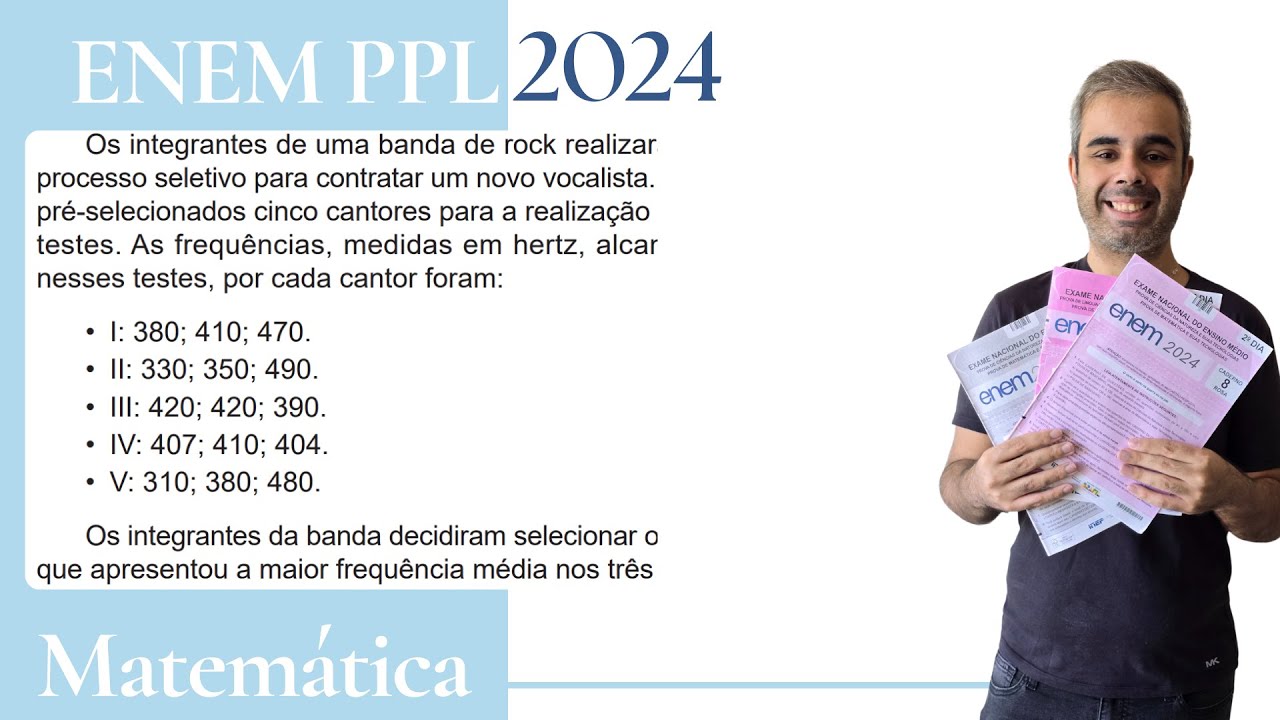 ENEM PPL 2024 - Os integrantes de uma banda de rock realizaram um processo seletivo para contratar
