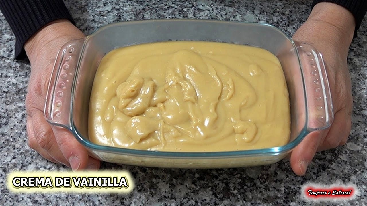 DELICIOSA CREMA O PUDIN DE VAINILLA PARA COMER COMO POSTRE O USAR COMO RELLENO
