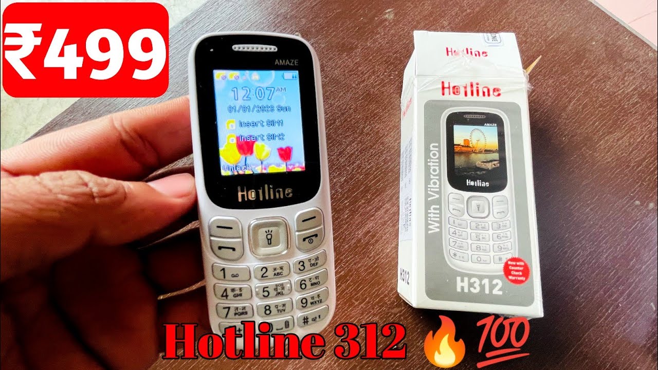 Hotline 312 Keypad Mobile Under ₹499 | Hotline 312 Keypad Phone Unboxing | All Features Keypad Phone