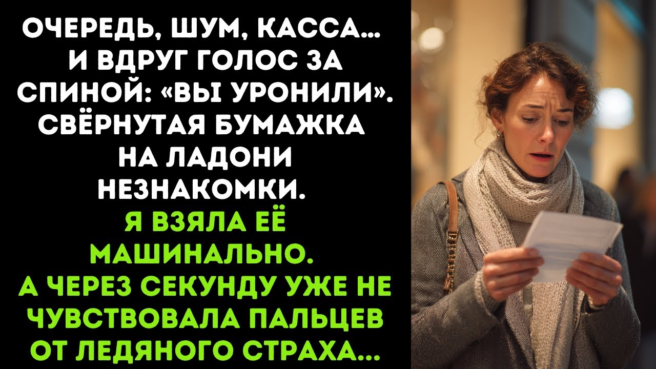 Очередь, шум, касса… и вдруг голос за спиной: «Вы уронили». Свёрнутая бумажка на ладони...