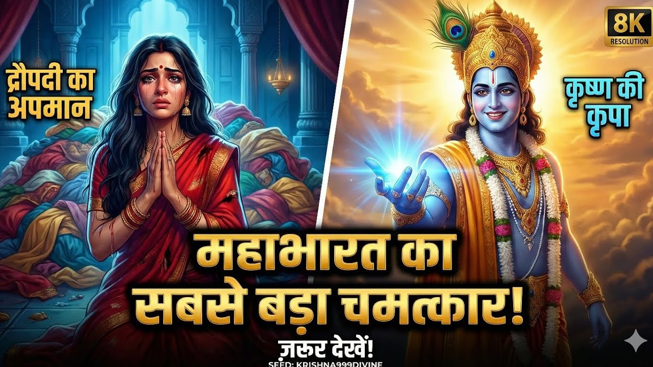 जब द्रौपदी ने पुकारा, तो कृष्ण दौड़े चले आए! महाभारत का अद्भुत सत्य 🚩 #krishna