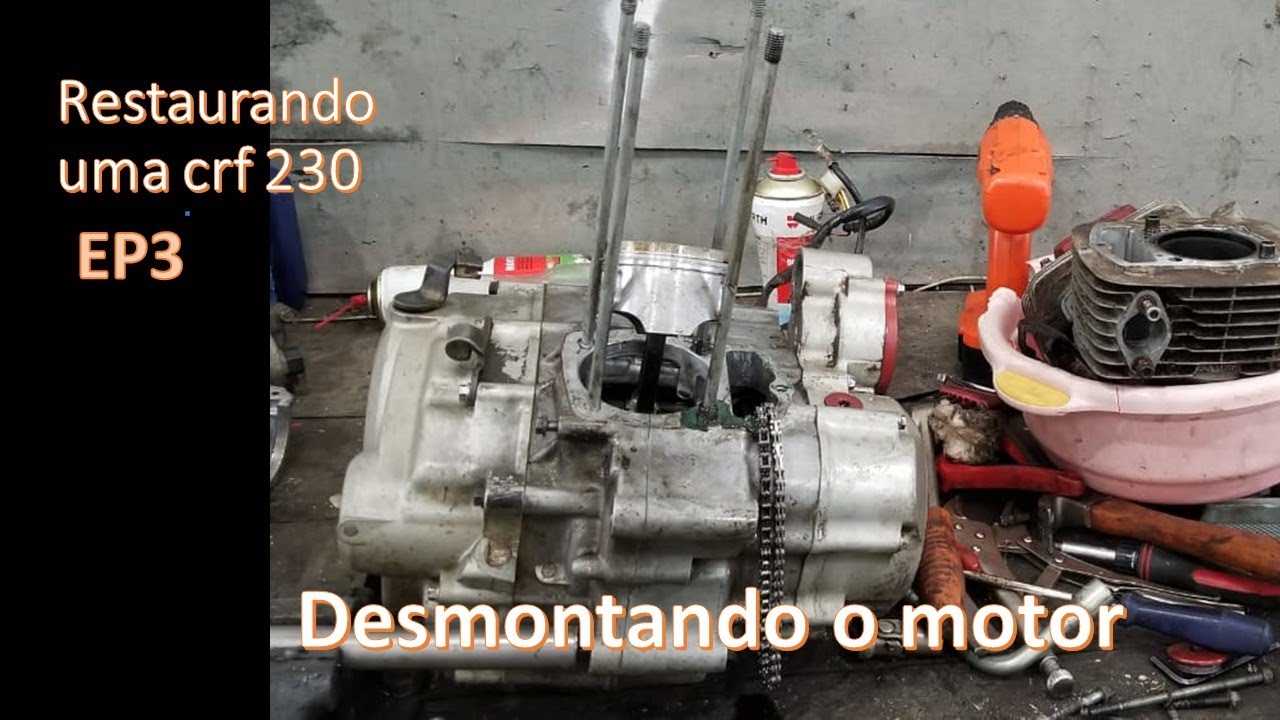 Passo a passo de como desmontar o motor da CRF? Restaurando uma crf 230 Parte 3