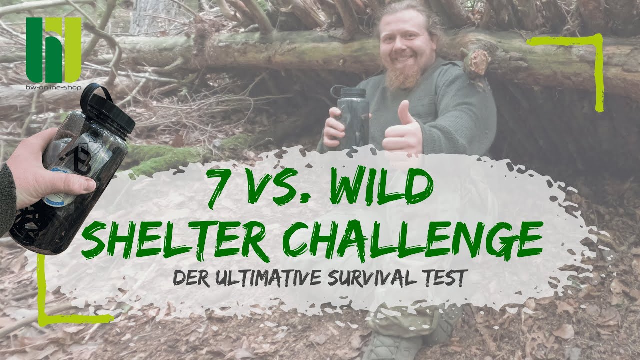 7 VS. WILD CHALLENGE - Überlebt Stefan mit seiner #7vswild Flasche die erste Nacht in der Wildnis?🏕️