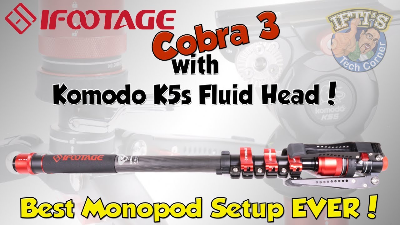 iFootage Cobra 3 + Komodo K5s Fluid Head : The ULTIMATE Monopod Setup! - FULL REVIEW