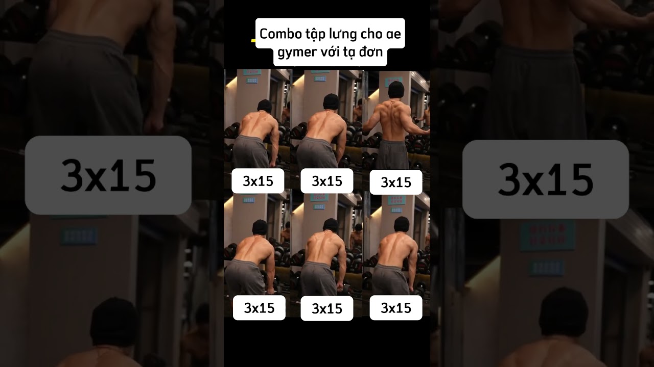 Combo tập xưng x&ocirc; cho Ae gymer với tạ đơn #fitness #gym #taplungxo #xuhuong #shorts #viral
