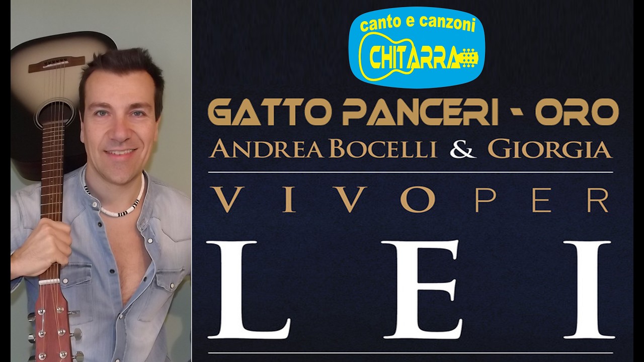 Vivo per lei BOCELLI GIORGIA GATTO PANCERI ORO Cover chitarra acustica