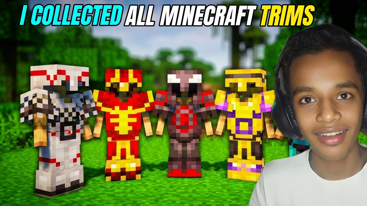 I COLLECTED ALL TRIMS IN MINECRAFT