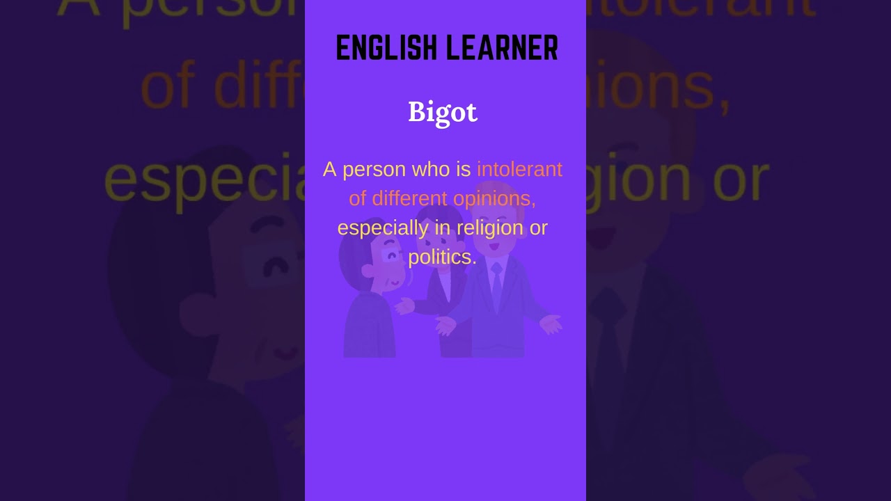 English Word - Bigot - Meaning With An Example  #englishwords #english #bigot