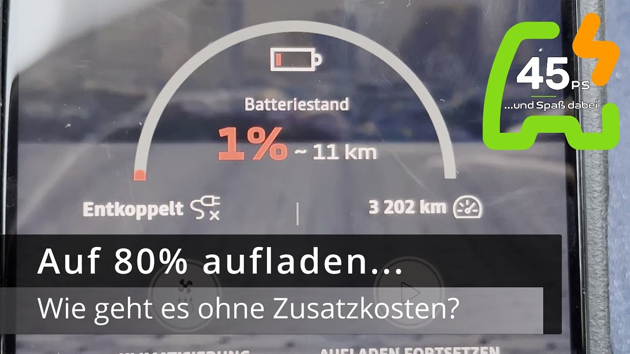 Dacia Spring - Wie lade ich auf 80%?