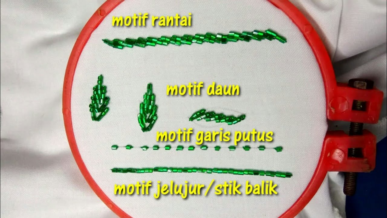 TEKNIK DASAR MEMASANG PAYET (PART 2) MOTIF GARIS PUTUS/MOTIF TITIK TITIK||HAND EMBROIDERY