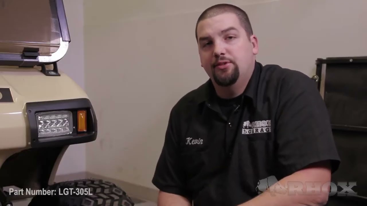LGT-305L Complete Adjustable LED Light Kit on a Club Car DS