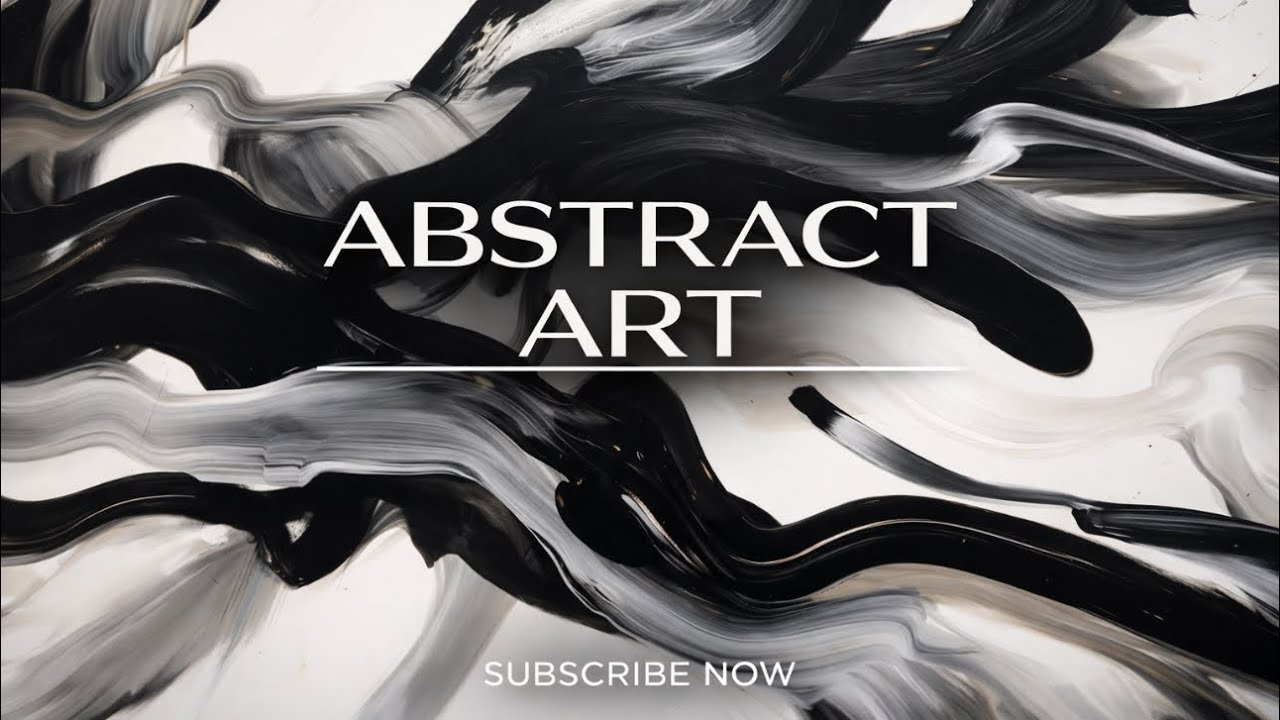 Elegant Black and White Modern Art | Tv Background | Abstract Art 