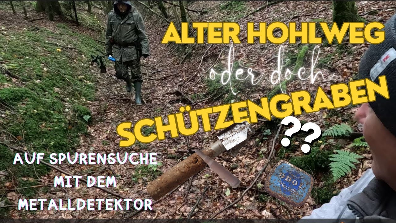 Hohlweg oder Schützengraben?! Sondeln im Wald