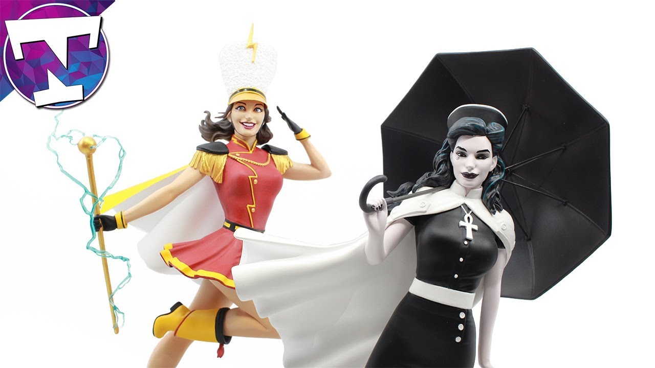 DC Bombshells Mary Shazam and Death Statues