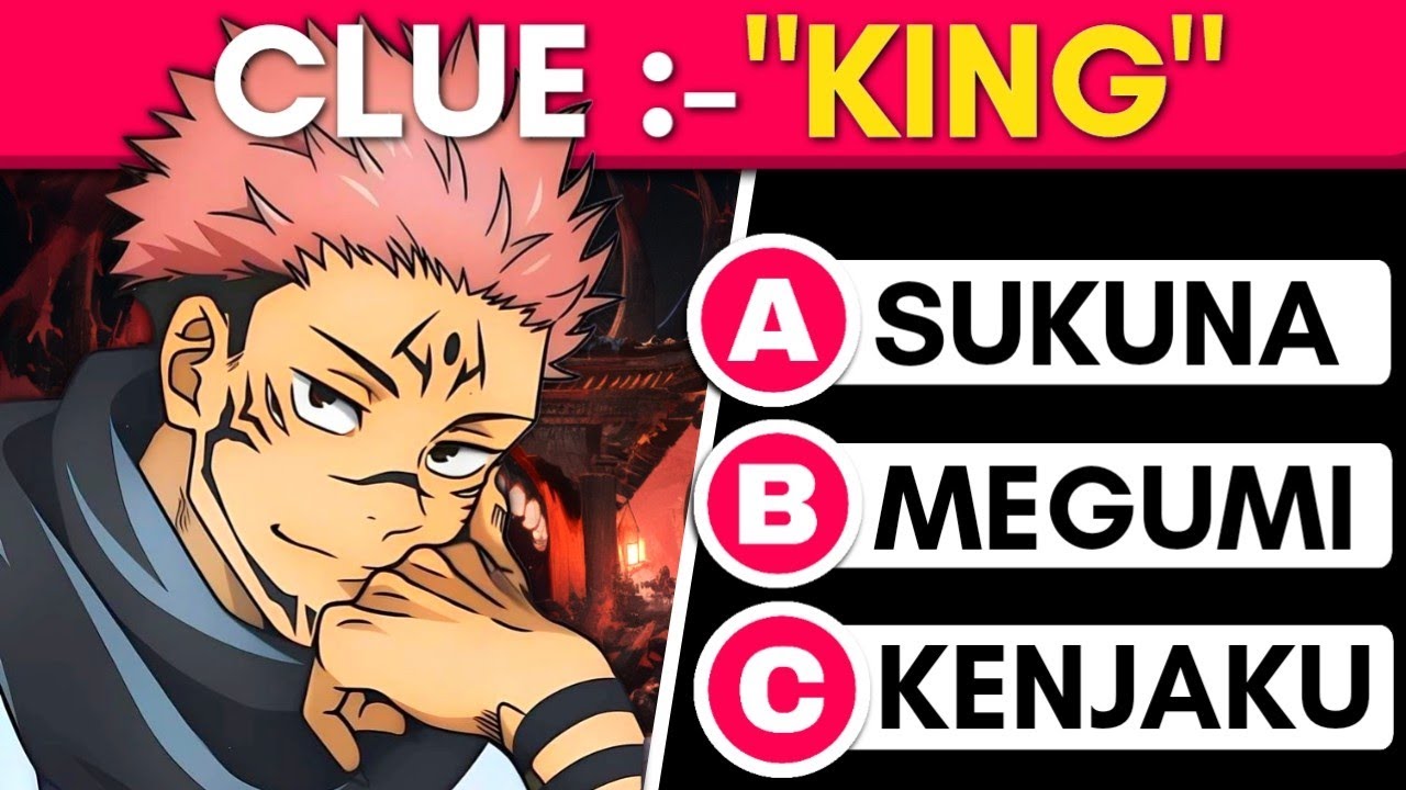 🟣 Guess The Jujutsu Kaisen Character, ONLY with One Clue Or Hint ⛩️🤞| JJK QUIZ 🔥