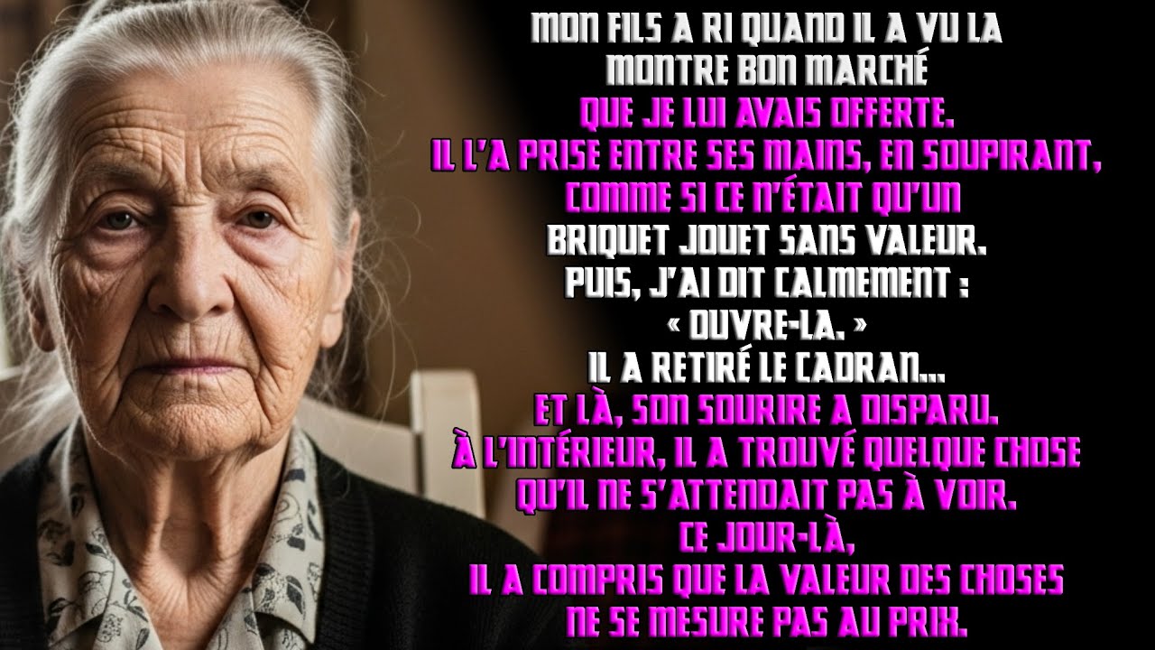 Mon fils a ri de la montre bon marché que je lui ai offerte. Puis il a vu ce qu’il y avait dedans.