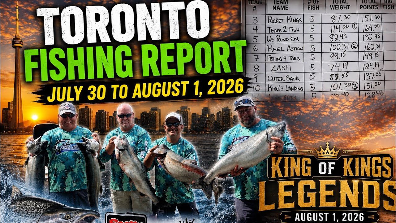 Отчет о рыбалке в Торонто &mdash; 1 августа 2026 г. &mdash; Kings Landing Sport Fishing