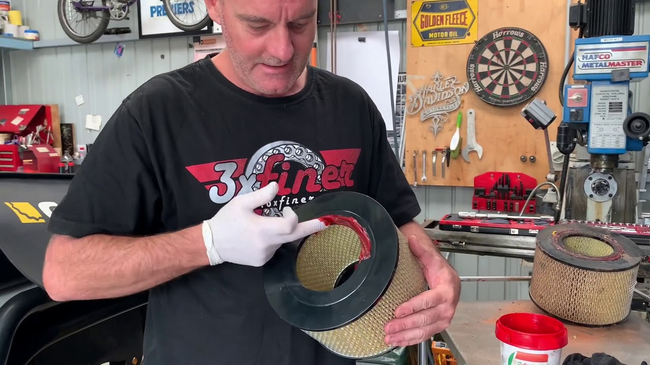 Landcruiser air filter install - Outback ready by greasing the seal.
