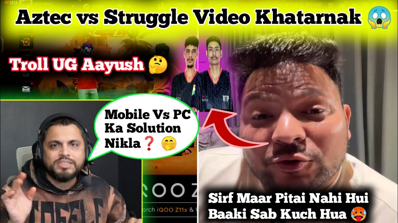 Again Aztec vs Struggle in Our Community 😱 S8UL Sid Teases UG Aayush on Live 🤔 Struggle and Aztec
