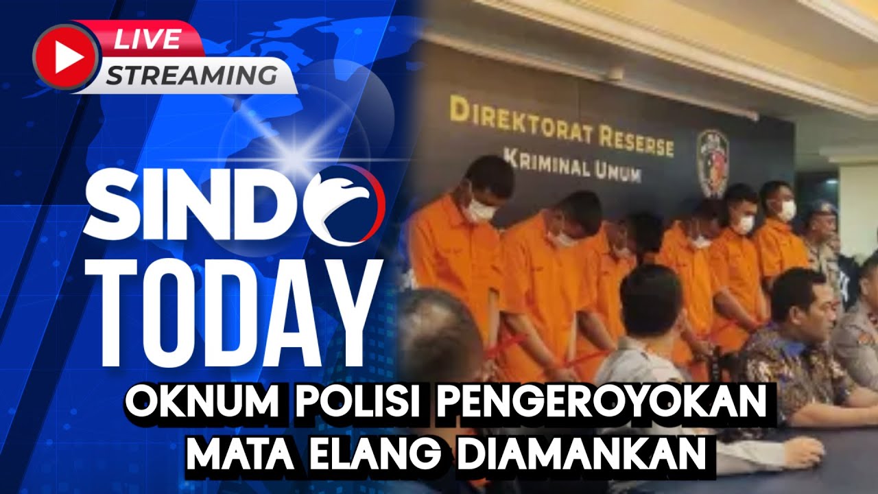 🔴LIVE Enam oknum polisi tersangka pengeroyokan mata elang | Sindo Today | 13/12