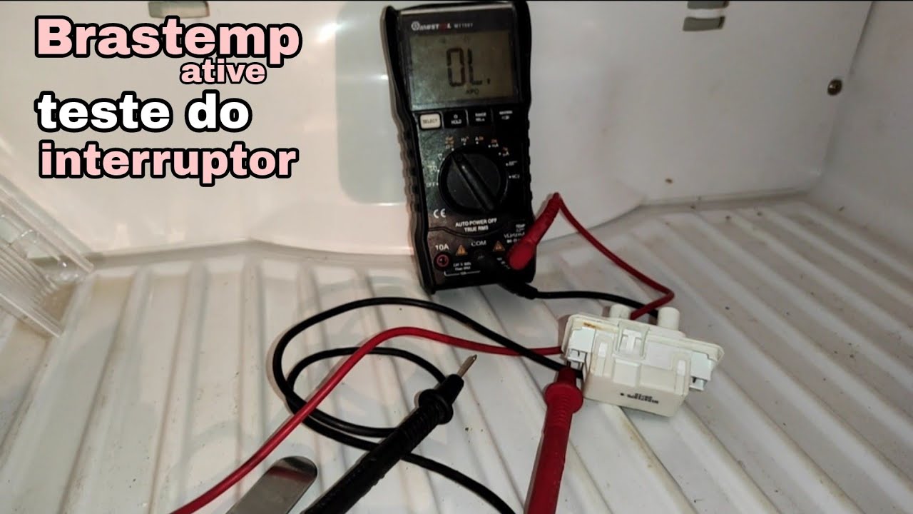 Como testar o interruptor da porta geladeira Brastemp ative, retirada, teste e recolocação