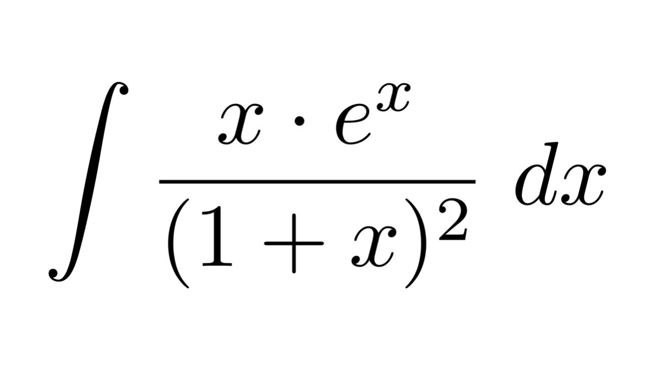 Integral of (x*e^x)/(1+x)^2 (by parts)