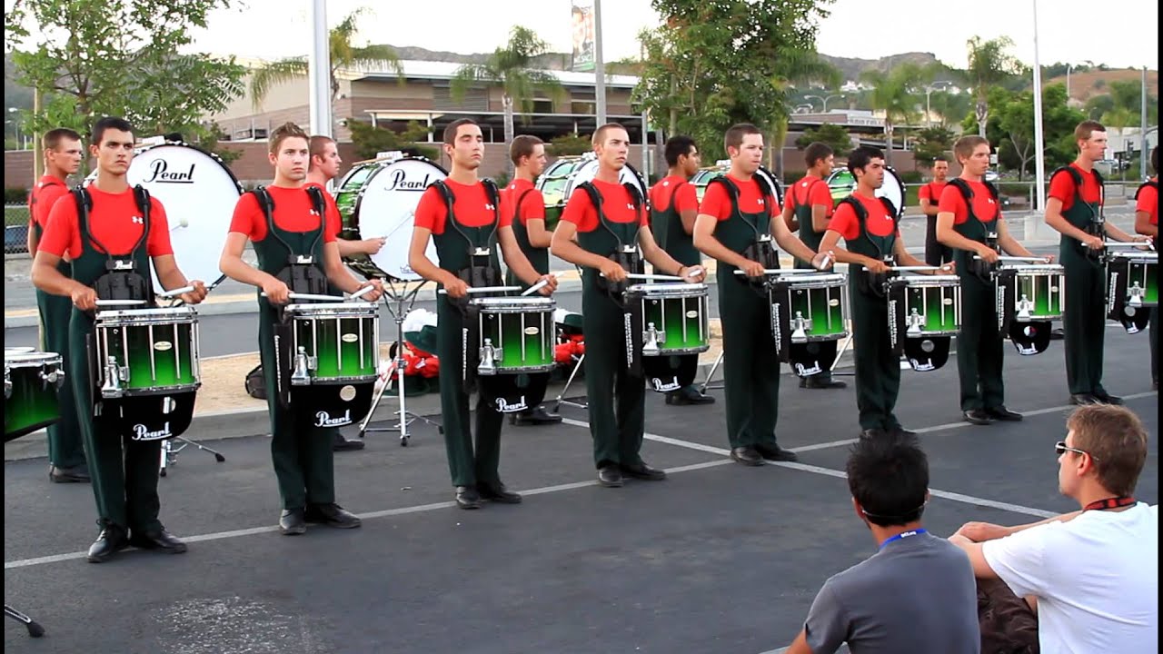 Santa Clara Vanguard Drumline 2011 in the lot