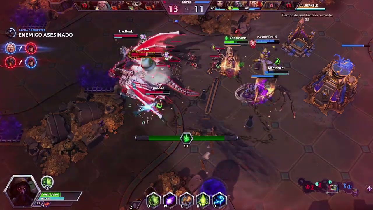 HerosOfTheStorm Partida MalFurion Contra 2 AlaMuertes ARAM