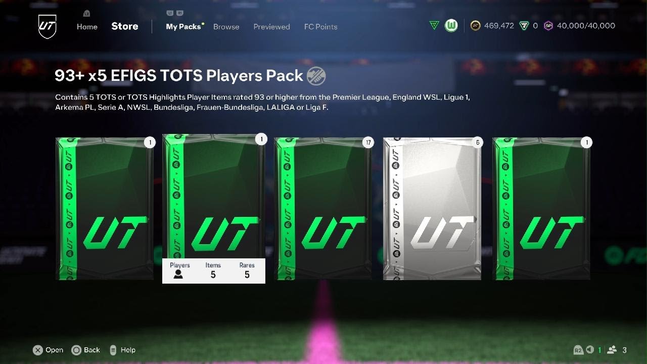 FC 25 - 93+ x 5 EFIGS TOTS Pack