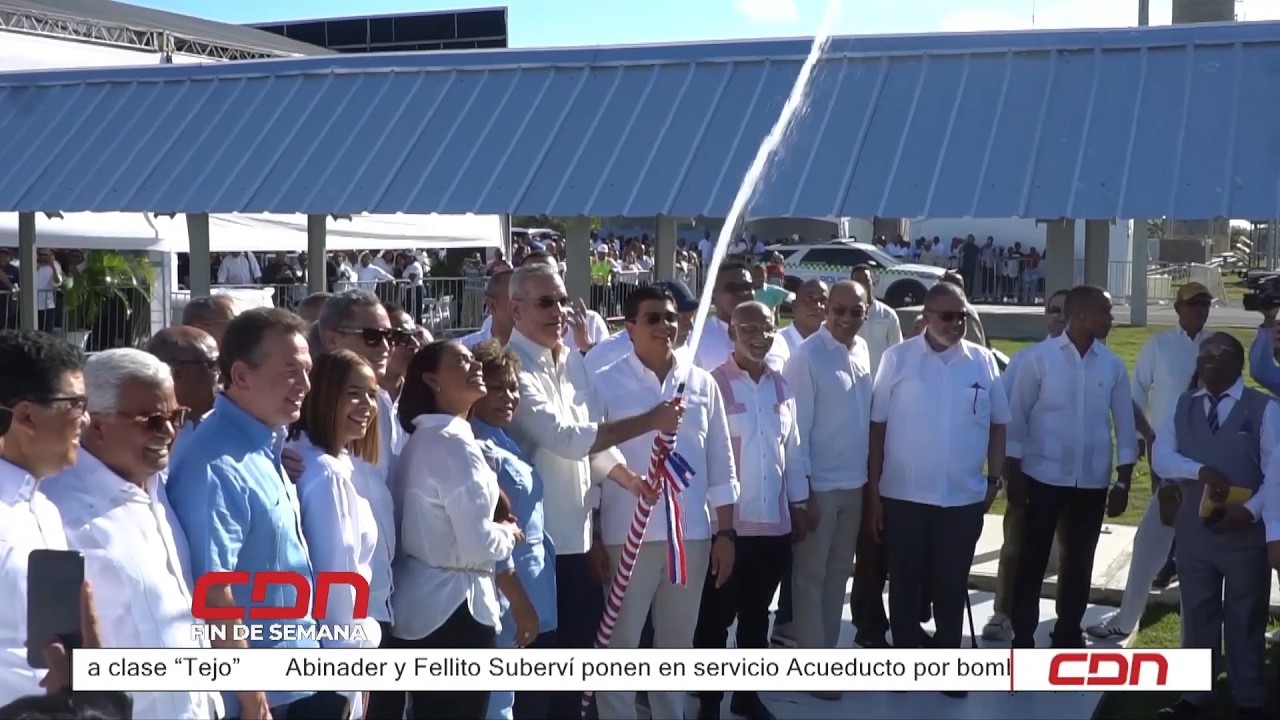 Presidente Abinader y Fellito Suberví ponen en servicio acueducto, en SDE