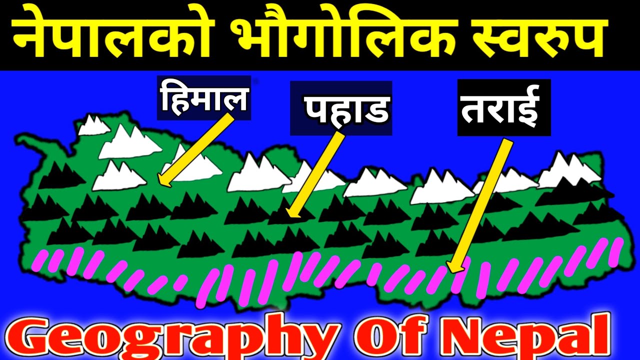 नेपाल को भुगोल | Geograohy Of Nepal - Himalayan Region , Mid-Hill Region & Tarai Region | Knk Advise