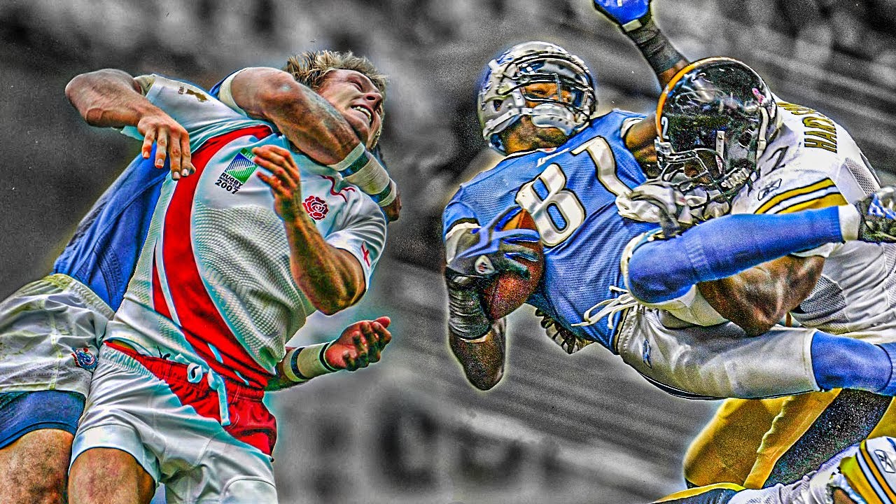 What's More Savage? Rugby vs American Football Big Hits, Collisions & Tackles