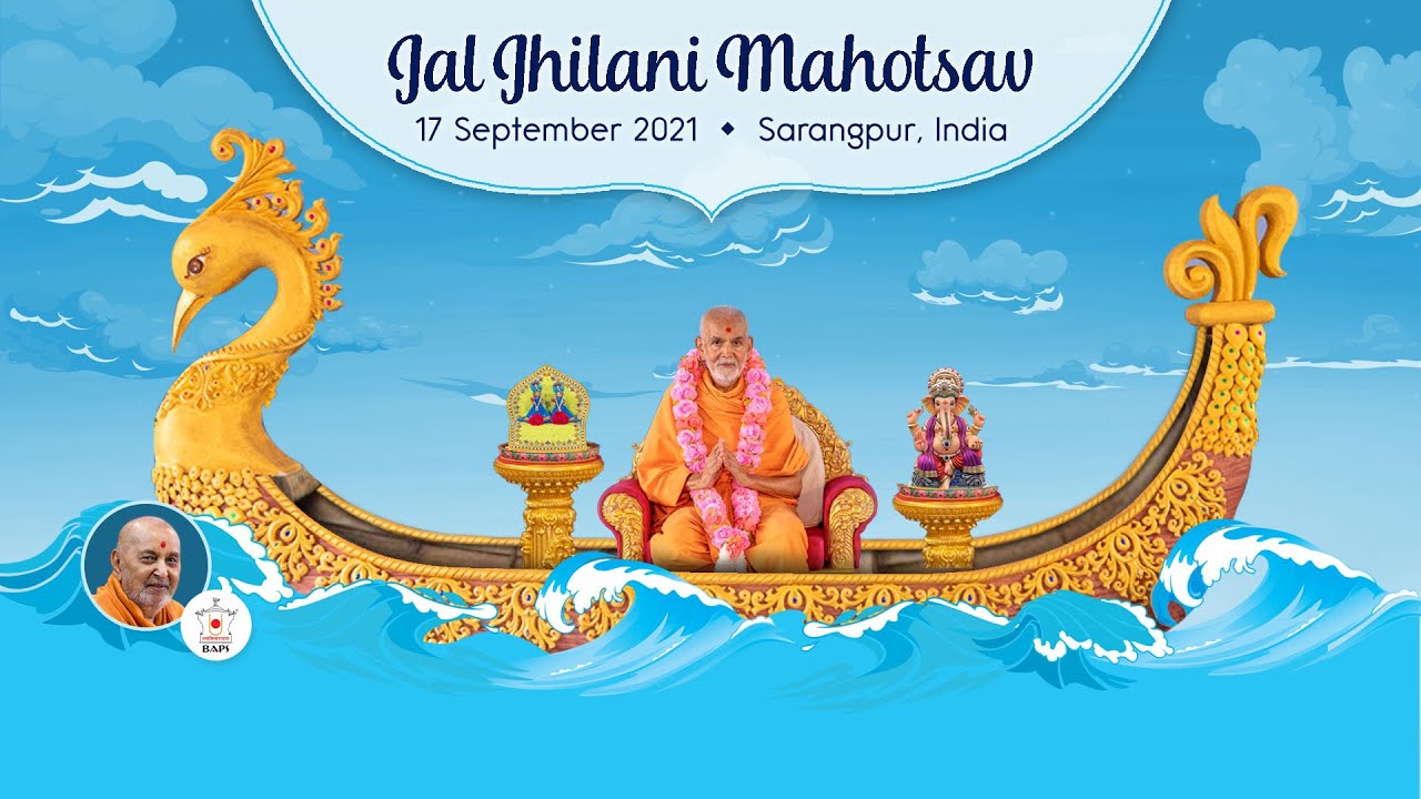 Jal Jhilani Celebration with HH Mahant Swami Maharaj, Sarangpur, India, 17 Sep 2021